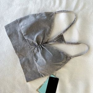 NUX Active Light Compression Bra - Grey Mineral Wash